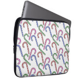 Glitzer Candy Cane Pattern Laptopschutzhülle (Vorne Rechts)