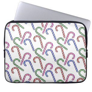 Glitzer Candy Cane Pattern Laptopschutzhülle