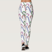 Glitzer Candy Cane Pattern Leggings (Rückseite)