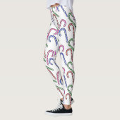 Glitzer Candy Cane Pattern Leggings (Links)