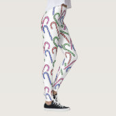 Glitzer Candy Cane Pattern Leggings (Rechts)