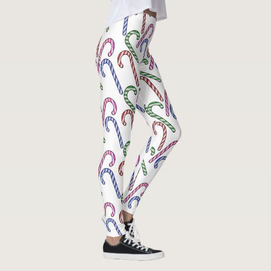 Glitzer Candy Cane Pattern Leggings (Rechts)