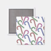 Glitzer Candy Cane Pattern Magnet (Vorderseite/Rückseite)