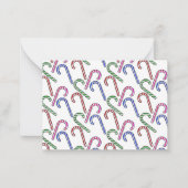 Glitzer Candy Cane Pattern Mitteilungskarte (Vorderseite)