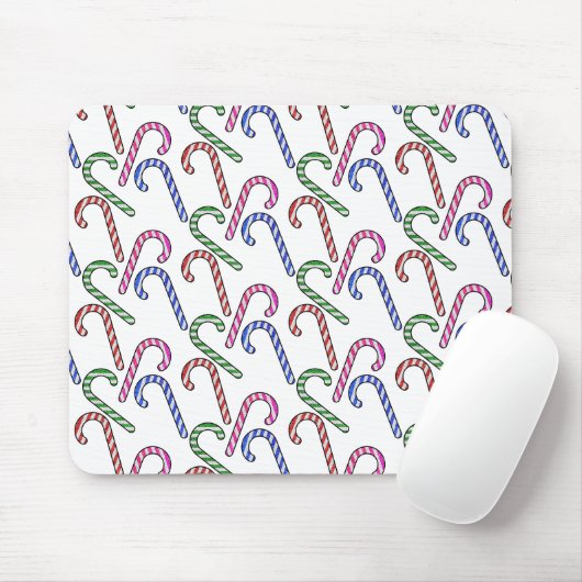 Glitzer Candy Cane Pattern Mousepad (Mit Mouse)