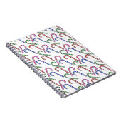 Glitzer Candy Cane Pattern Notizblock (Rechte Seite)