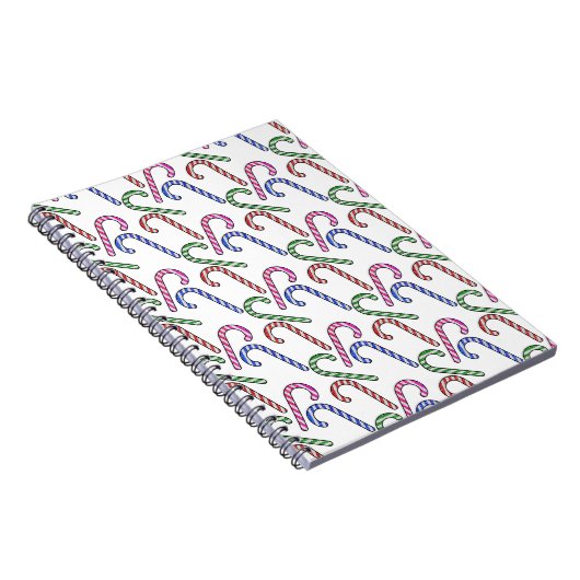 Glitzer Candy Cane Pattern Notizblock (Rechte Seite)