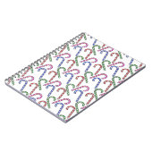 Glitzer Candy Cane Pattern Notizblock (Linke Seite)