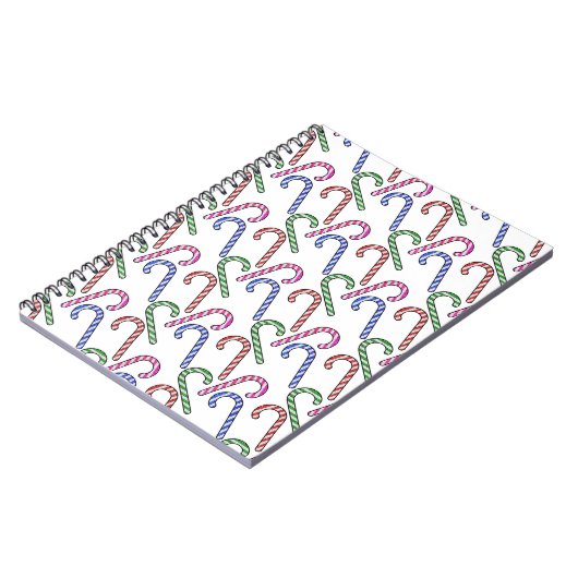 Glitzer Candy Cane Pattern Notizblock (Linke Seite)