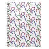 Glitzer Candy Cane Pattern Notizblock (Vorderseite)