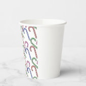 Glitzer Candy Cane Pattern Pappbecher (Links)