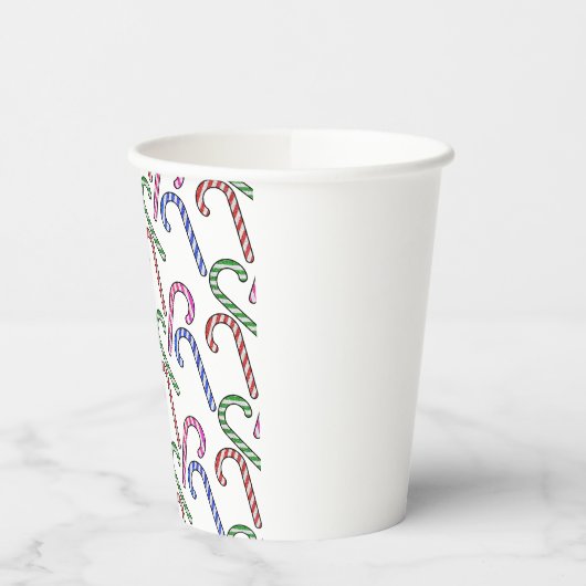 Glitzer Candy Cane Pattern Pappbecher (Links)