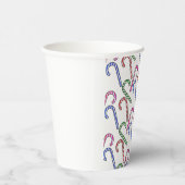 Glitzer Candy Cane Pattern Pappbecher (Rechts)