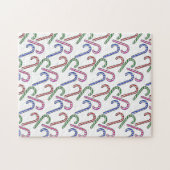 Glitzer Candy Cane Pattern Puzzle (Horizontal)