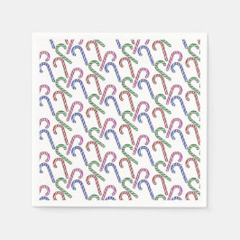 Glitzer Candy Cane Pattern Serviette