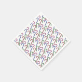 Glitzer Candy Cane Pattern Serviette (Ecke)