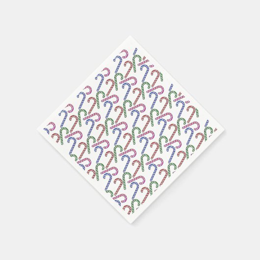 Glitzer Candy Cane Pattern Serviette (Ecke)