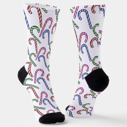Glitzer Candy Cane Pattern Socken (Gewinkelt)