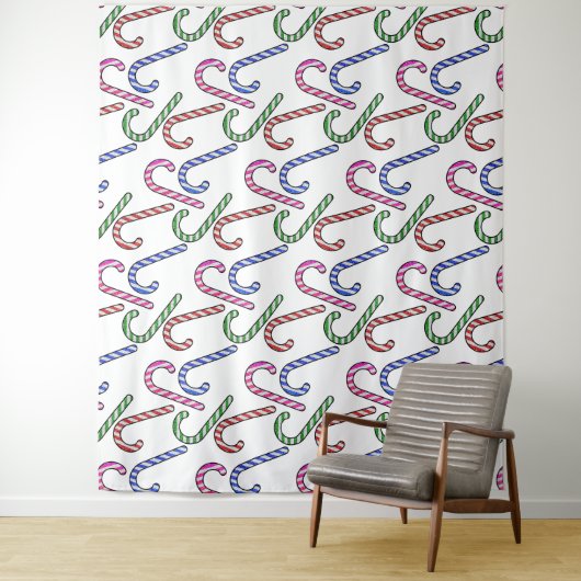 Glitzer Candy Cane Pattern Wandteppich (Beispiel)