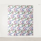 Glitzer Candy Cane Pattern Wandteppich (Vorderseite)