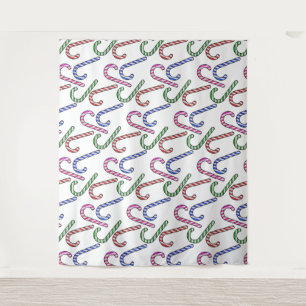 Glitzer Candy Cane Pattern Wandteppich