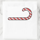 Glitzer Candy Cane Rechteckiger Aufkleber (Tasche)