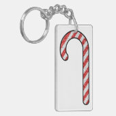 Glitzer Candy Cane Schlüsselanhänger (Vorderseite links)