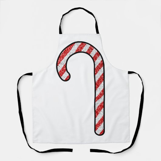 Glitzer Candy Cane Schürze (Vorderseite)