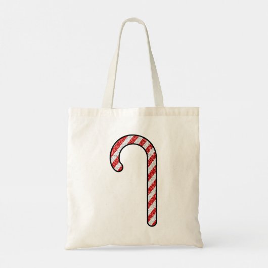 Glitzer Candy Cane Tragetasche (Rückseite)