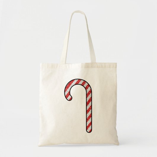 Glitzer Candy Cane Tragetasche (Vorne)