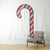 Glitzer Candy Cane Wandteppich (Beispiel (Horizontal))