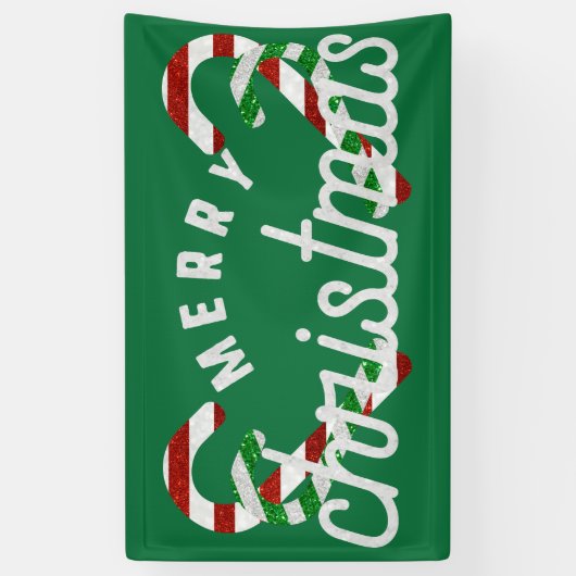 Glitzer Candy Canes Banner (Vertikal)