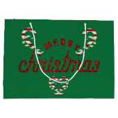 Glitzer Candy Canes Große Geschenktüte (Rückseite)