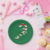 Glitzer Candy Canes Pappteller (Party)