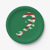 Glitzer Candy Canes Pappteller (Vorderseite)