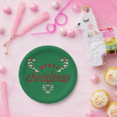 Glitzer Candy Canes Pappteller (Party)