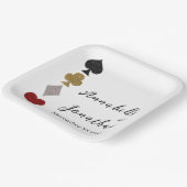 Glitzer Card Game Las Vegas Casino Hochzeit Pappteller (Gewinkelt)