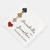 Glitzer Card Game Las Vegas Casino Hochzeit Serviette (Ecke)