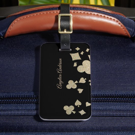 Glitzer Casino Business Card Gepäckanhänger (Vorderseite Insitu 2)