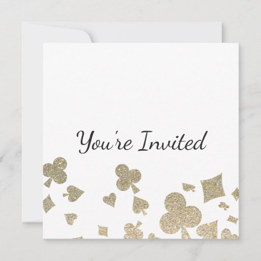 Glitzer Casino Geburtstagsparty Einladung (Vorderseite)