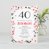 Glitzer Casino Las Vegas Einladung zum Geburtstag (Stehend Vorderseite)