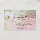 *~* Glitzer Celestial Wasserfarbe Türkis Visitenkarte (Rückseite)