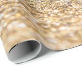 Glitzer Champagner Glitzern Sweet 16 Geschenkpapier (Rolleneckpunkt)