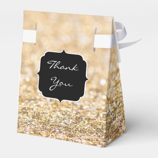 Glitzer Champagner Glitzern Sweet 16 Geschenkschachtel (Rückseite)