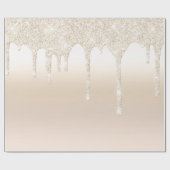 Glitzer Champagner Gold Geschenkpapier (Flach)