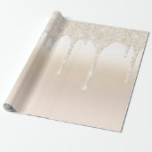 Glitzer Champagner Gold Geschenkpapier (Ungerollt)