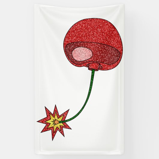 Glitzer Cherry Bomb Banner (Vertikal)