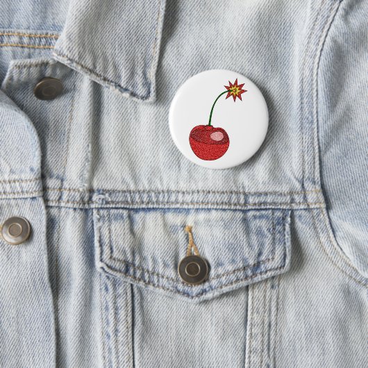 Glitzer Cherry Bomb Button (Beispiel)