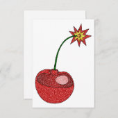 Glitzer Cherry Bomb Dankeskarte (Vorne/Hinten)