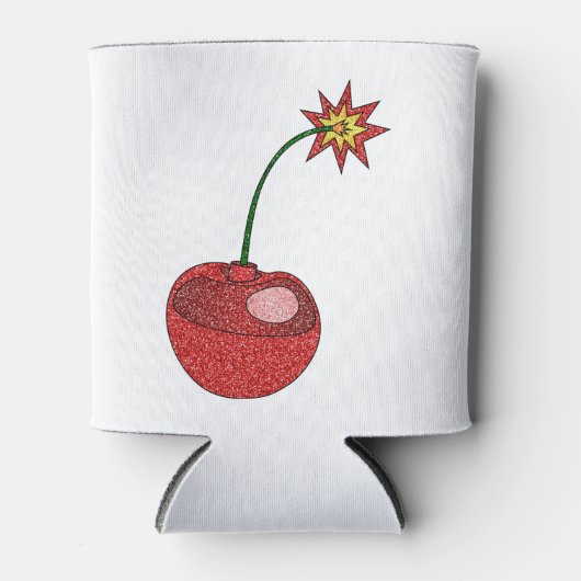 Glitzer Cherry Bomb Dosenkühler (Vorderseite)